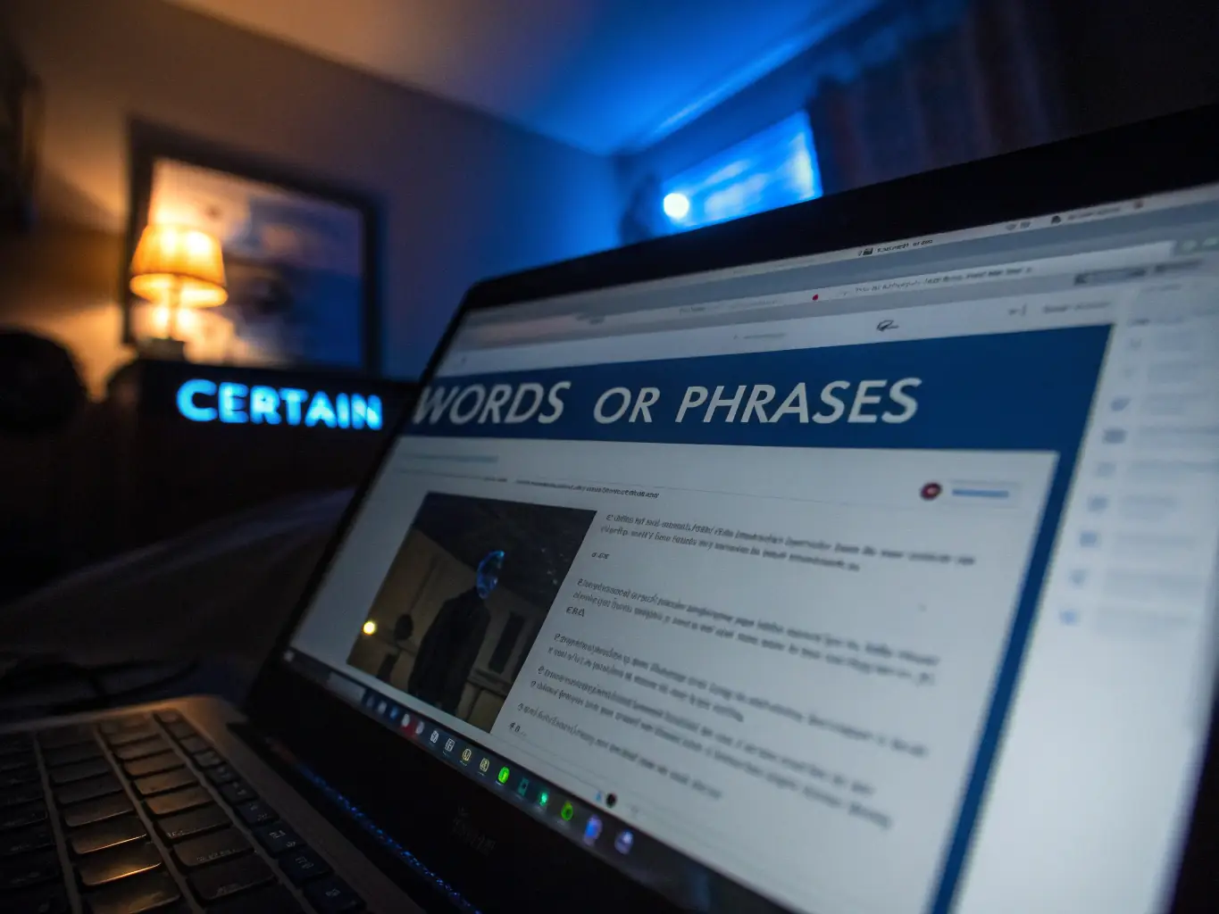 A silhouette of a sinister figure lurking behind a computer screen, symbolizing the threat of online predators and the importance of grooming awareness.
